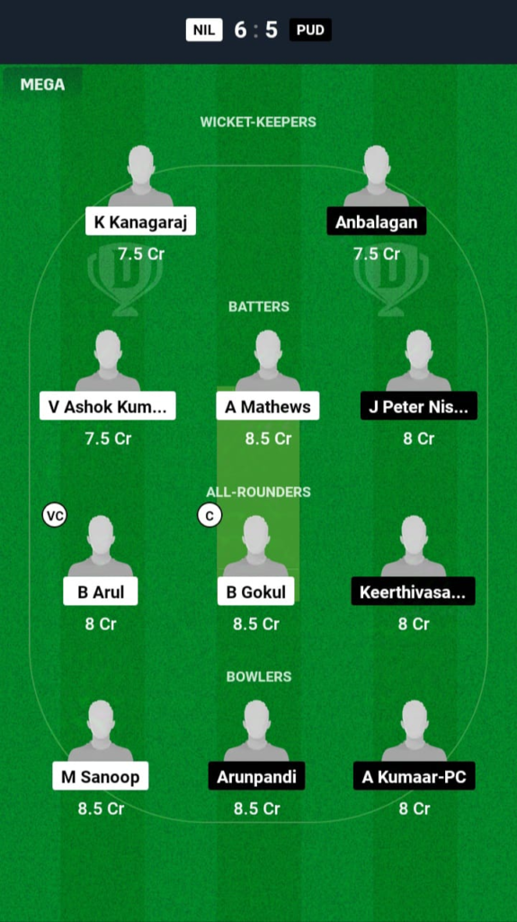 NIL vs PUD Dream11