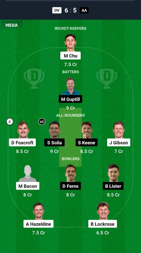 OV vs AA Dream11