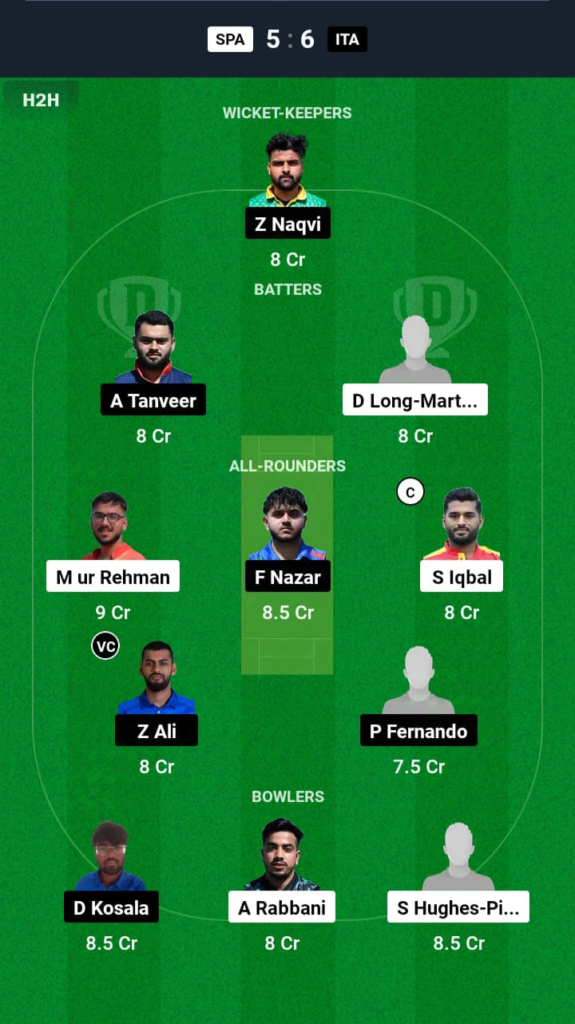 SPA vs ITA Dream11