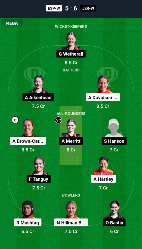 ESP-W vs JER-W Dream11