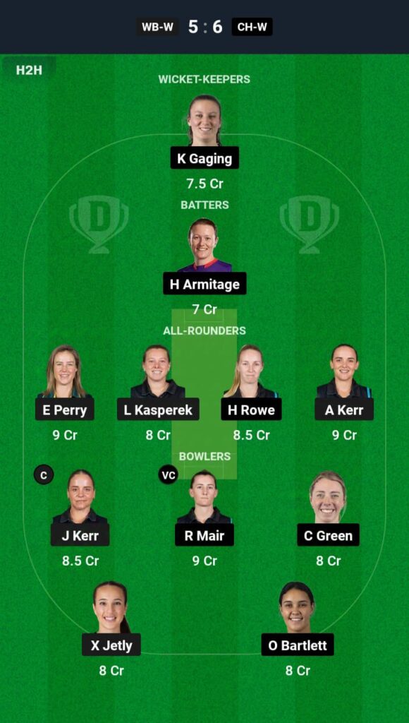 WB-W vs CH-W Dream11