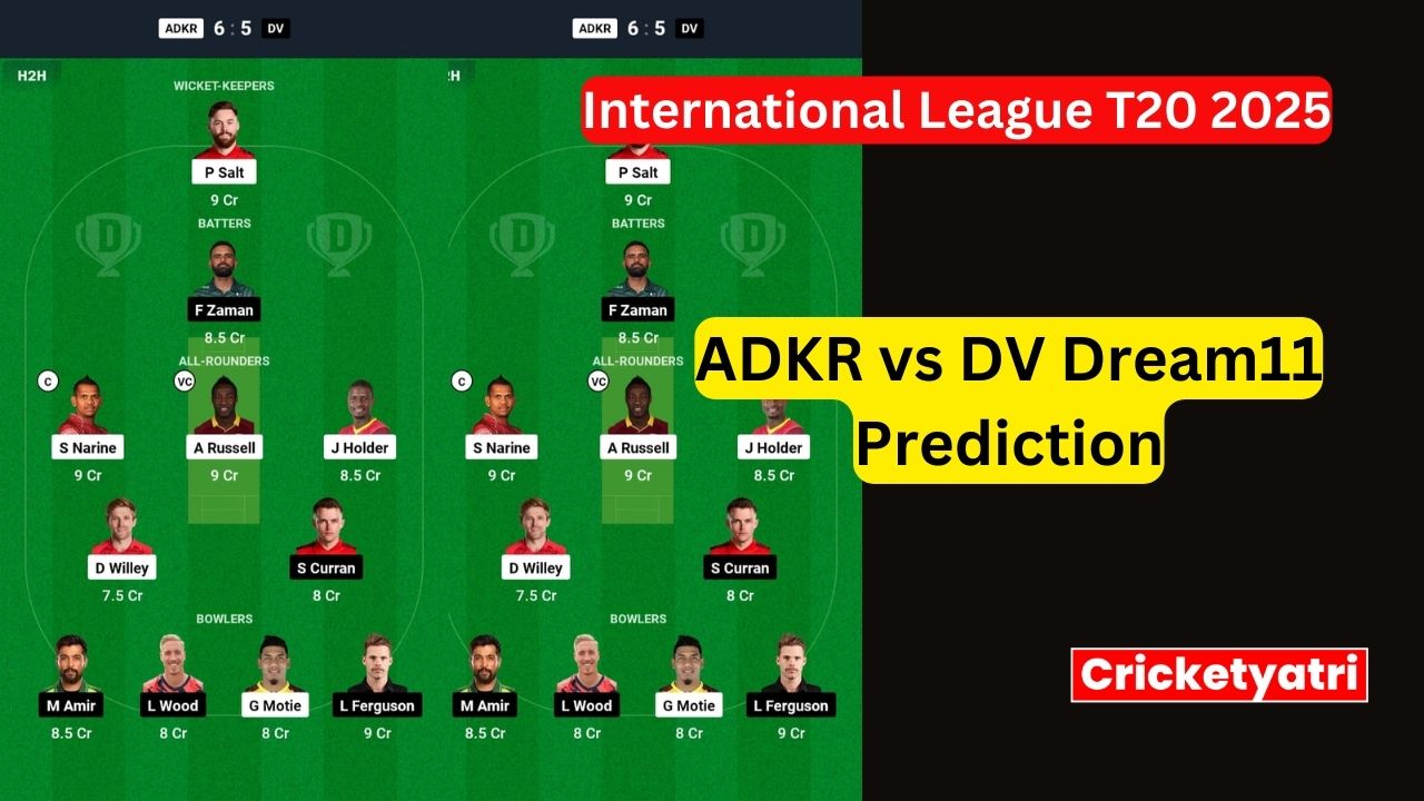 ADKR vs DV Dream11