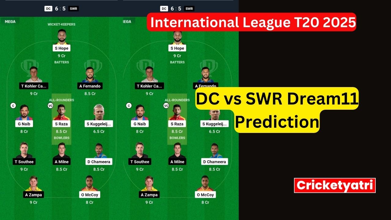 DC vs SWR Dream11