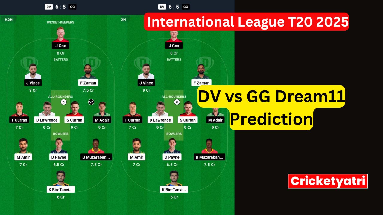 DV vs GG Dream11