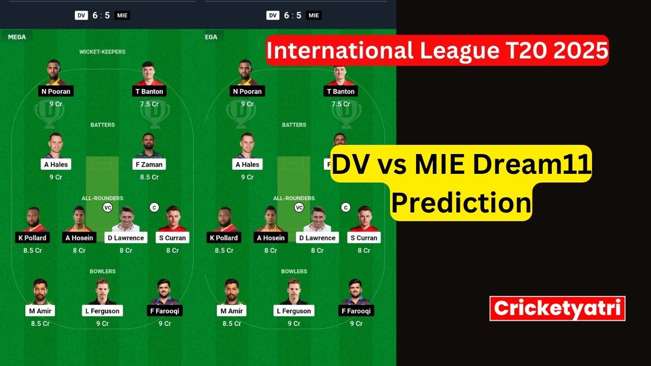 DV vs MIE Dream11