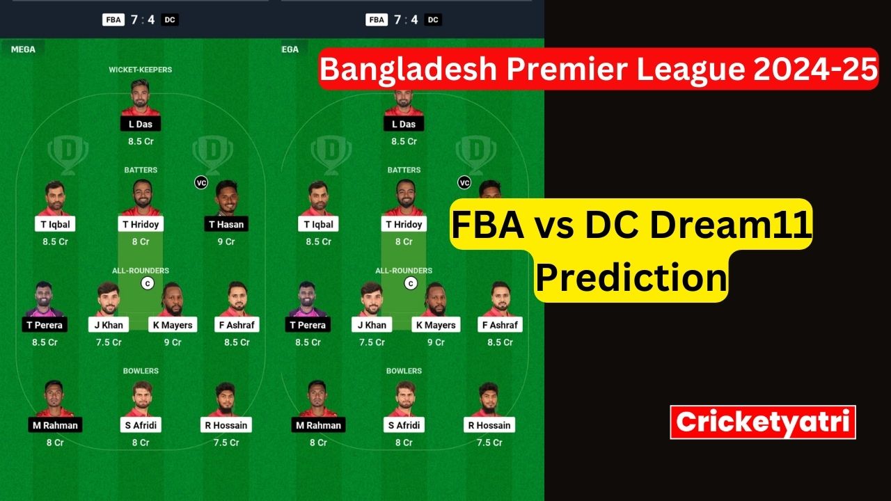 FBA vs DC Dream11