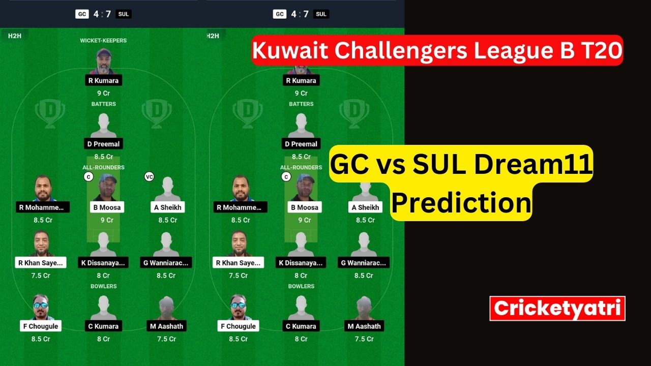 GC vs SUL Dream11