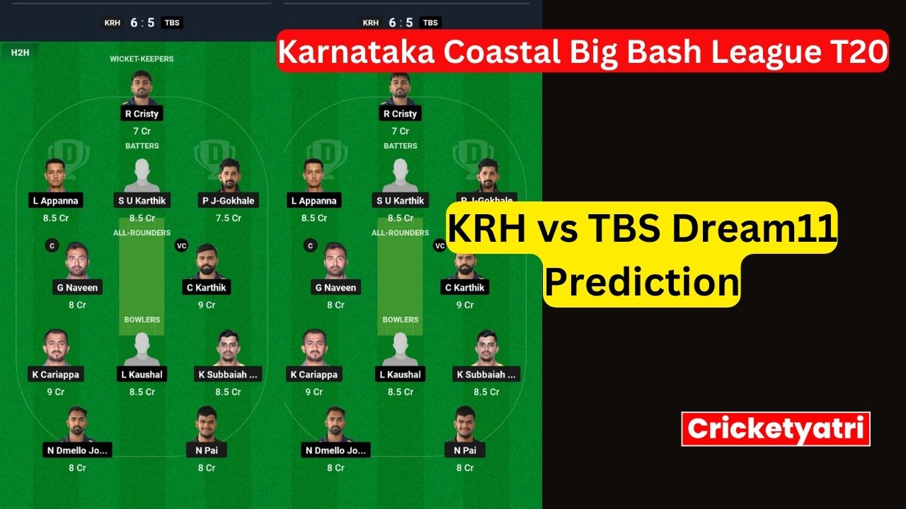 KRH vs TBS Dream11