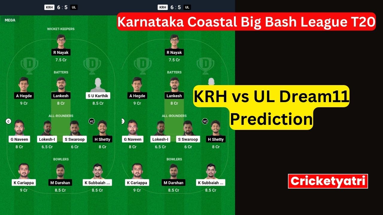 KRH vs UL Dream11