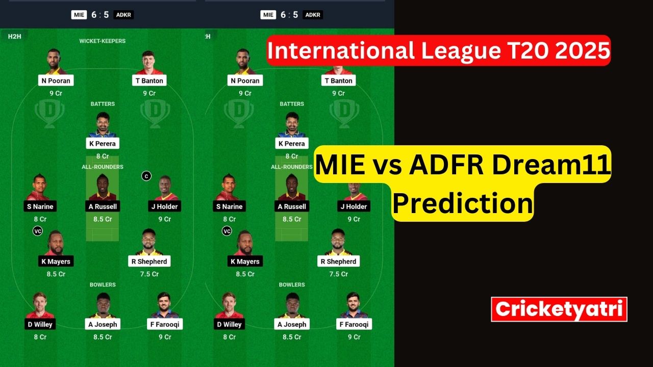 MIE vs ADFR Dream11