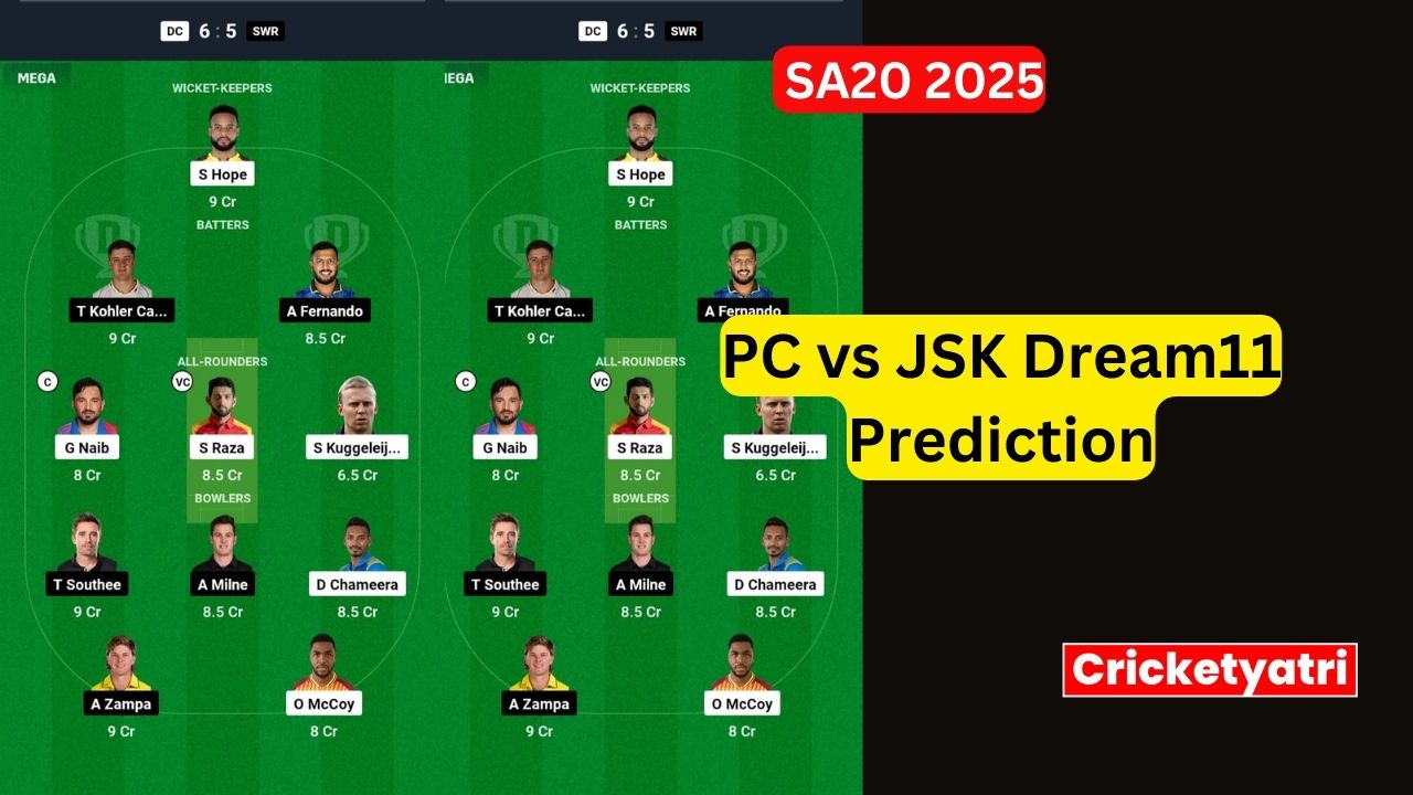 PC vs JSK Dream11