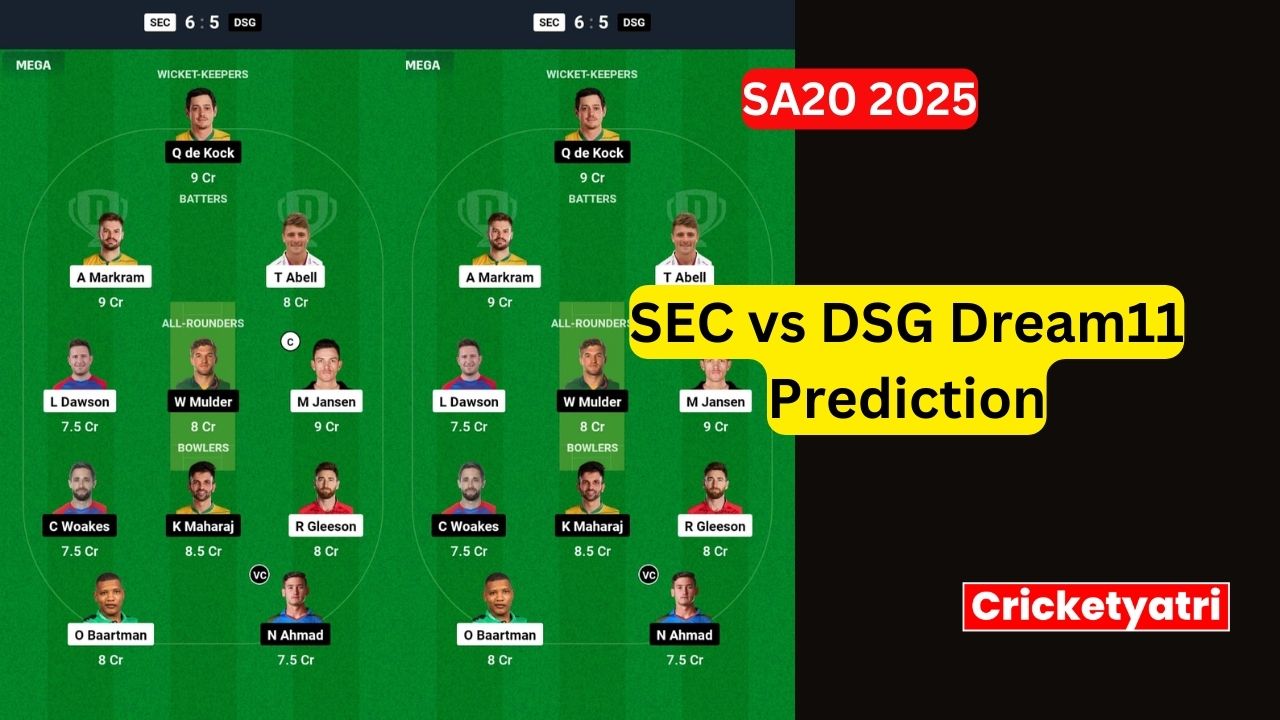 SEC vs DSG Dream11