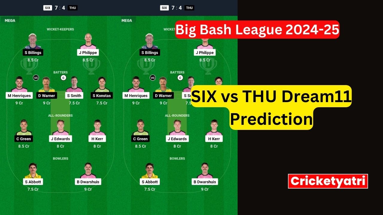 SIX vs THU Dream11