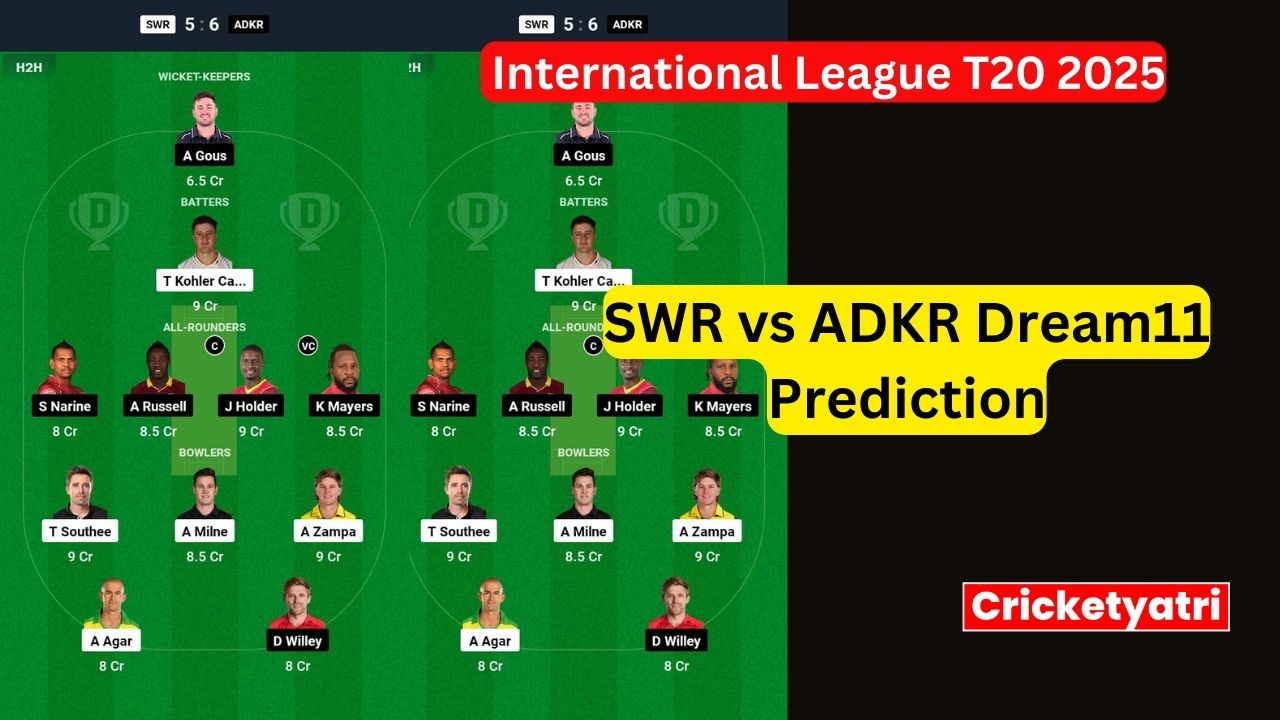 SWR vs ADKR Dream11