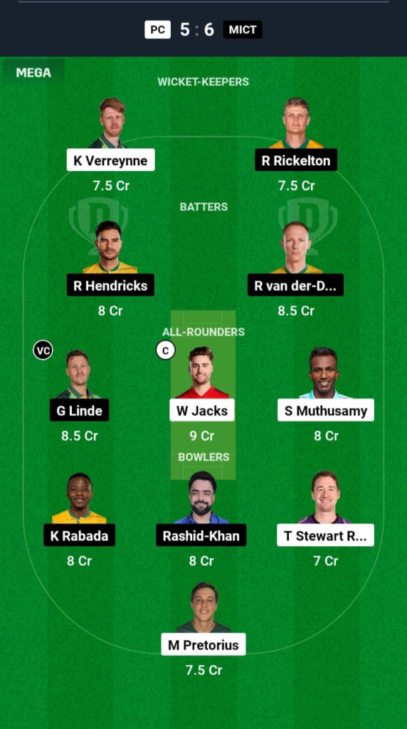 PC vs MICT Dream11
