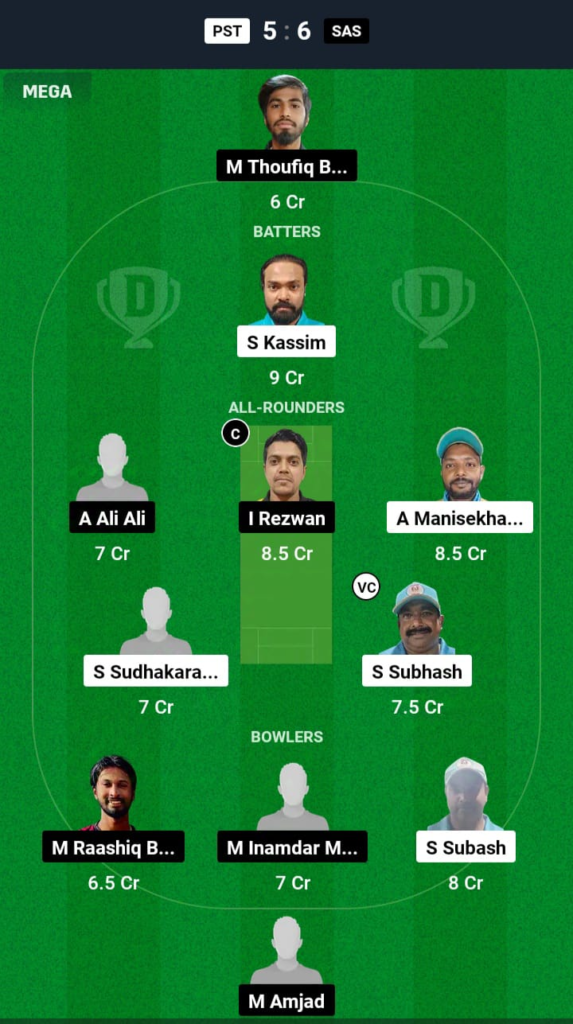PST vs SAS Dream11