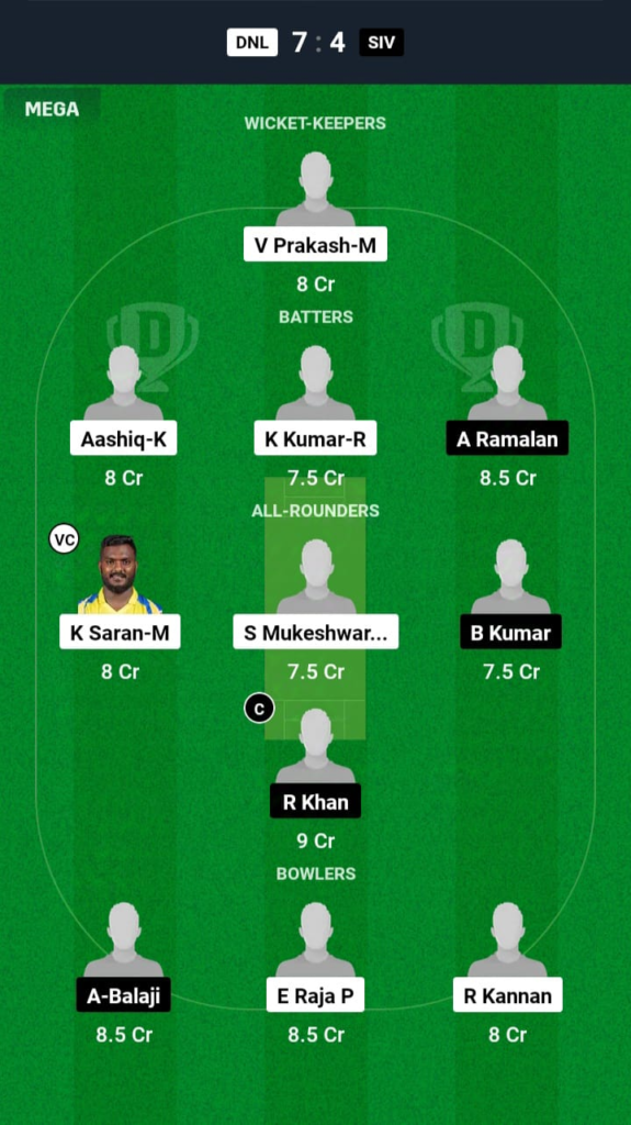 DNL vs SIV Dream11