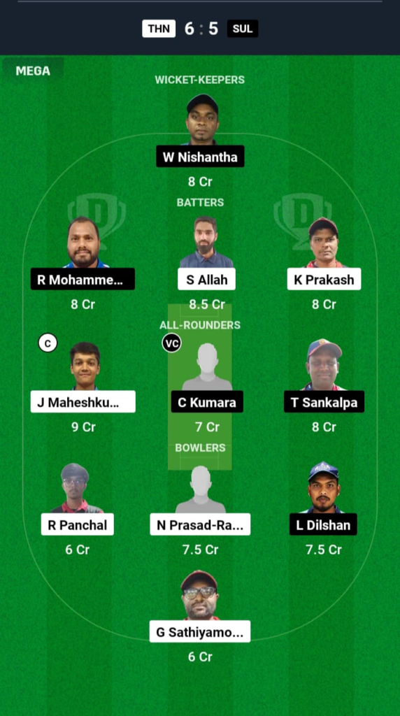 THN vs SUL Dream11