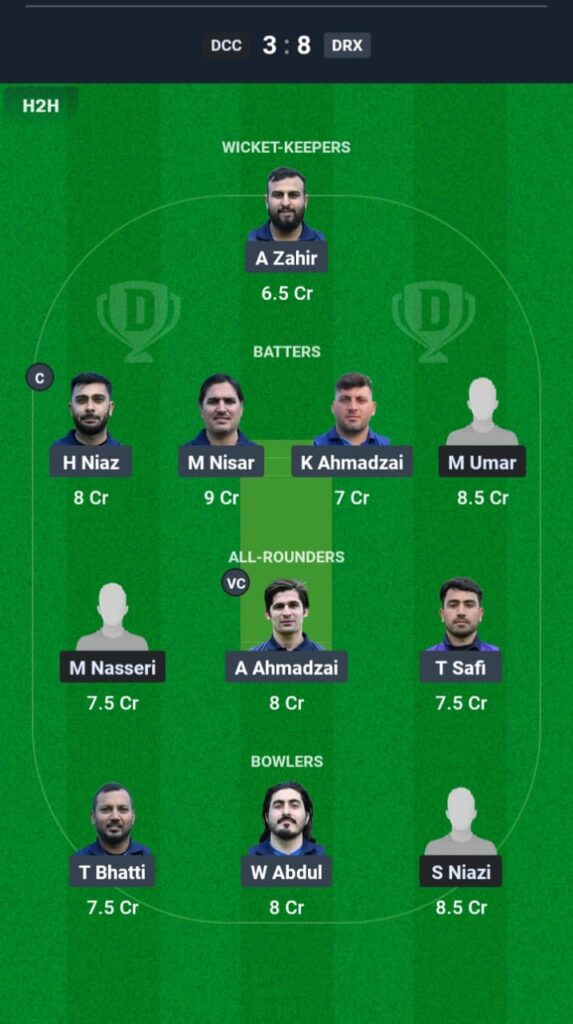 DCC vs DRX Dream11