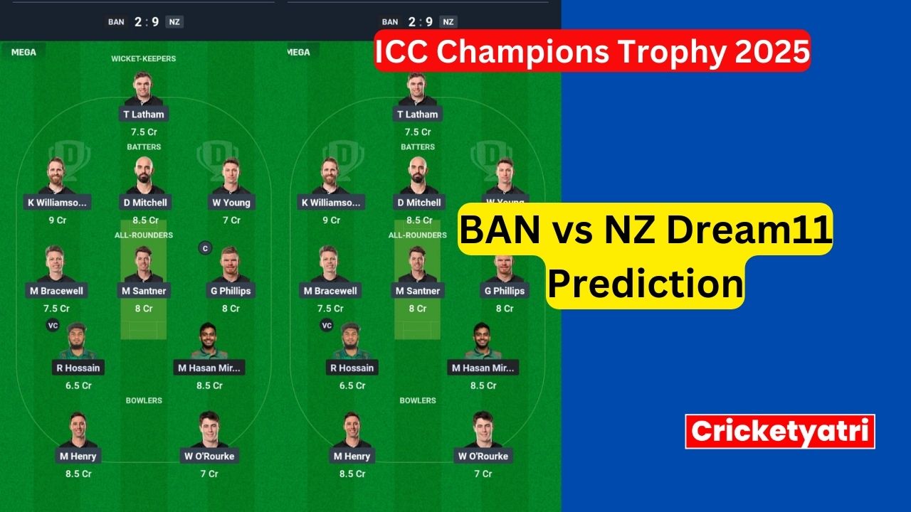 BAN vs NZ Dream11