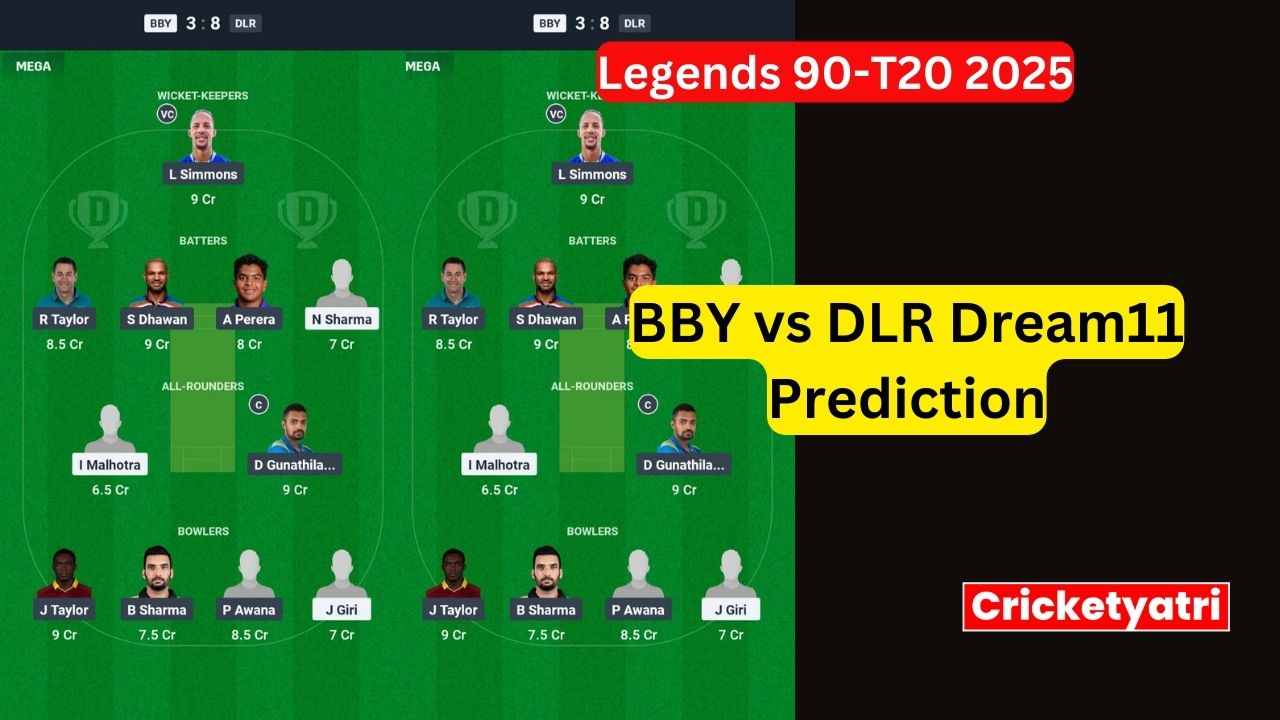 BBY vs DLR Dream11