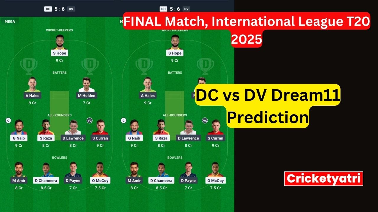 DC vs DV Dream11