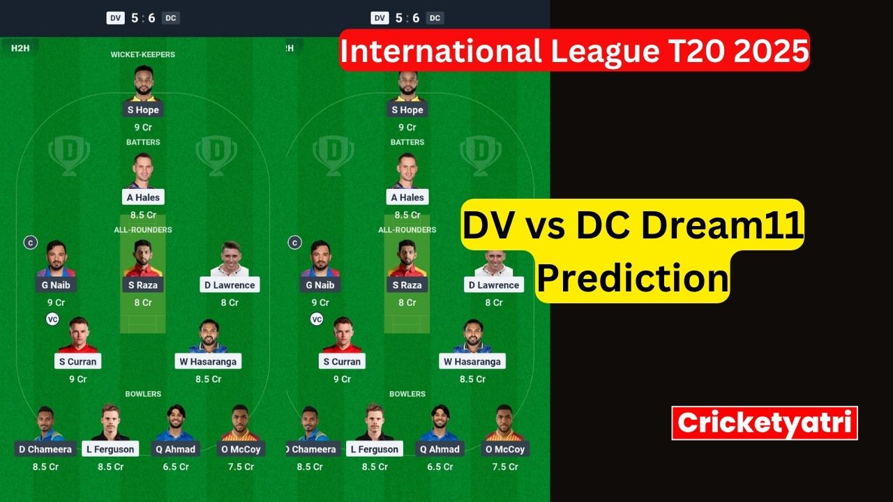 DV vs DC Dream11