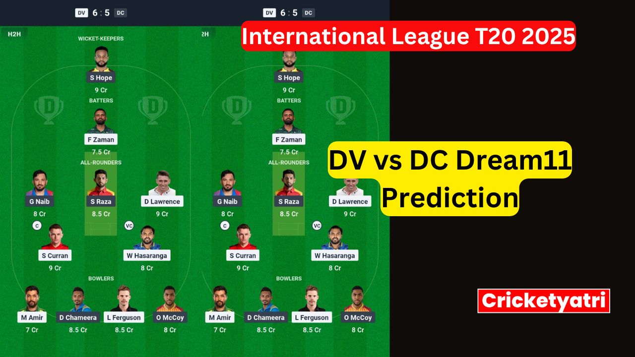 DV vs DC Dream11