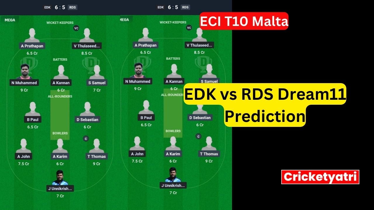 EDK vs RDS Dream11