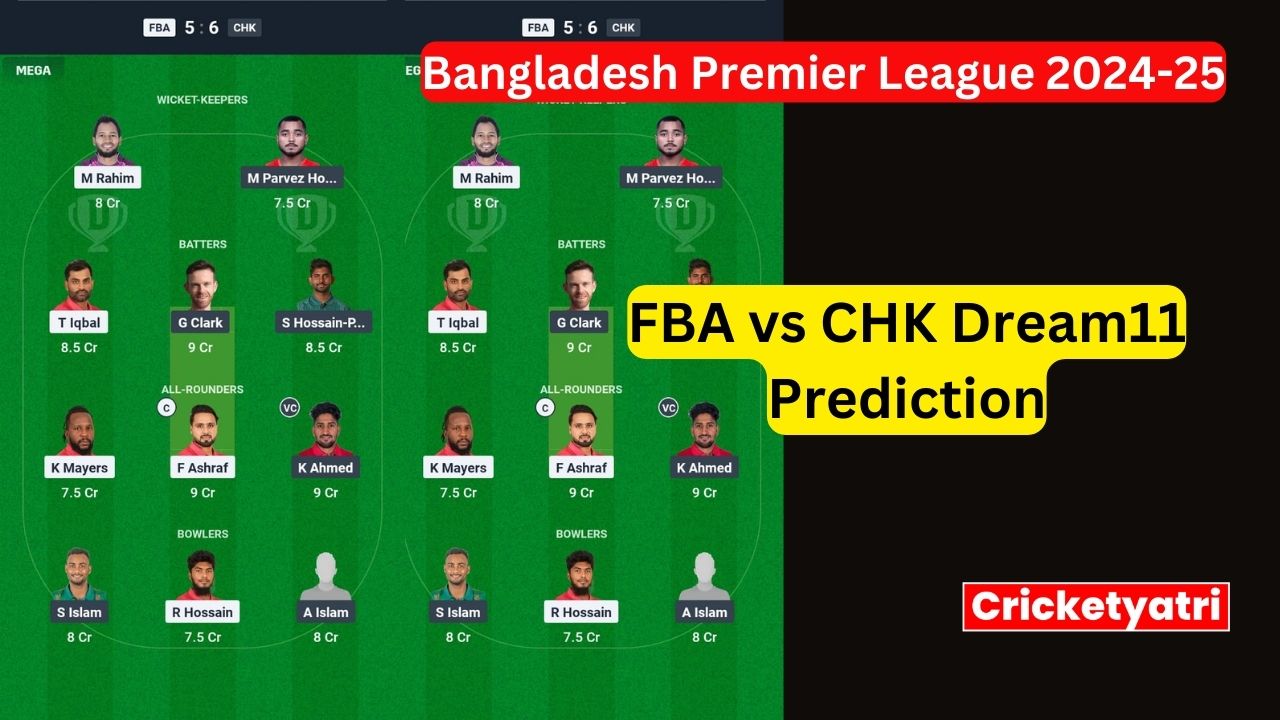FBA vs CHK  Dream11