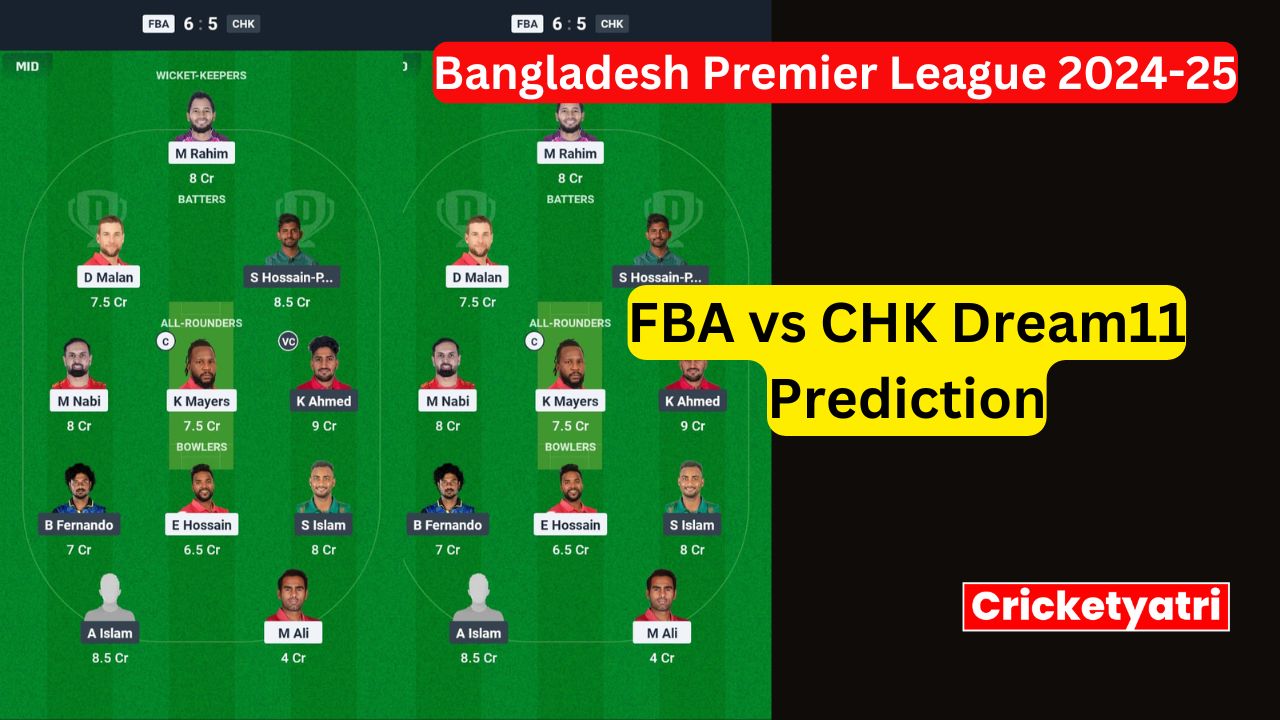 FBA vs CHK Dream11
