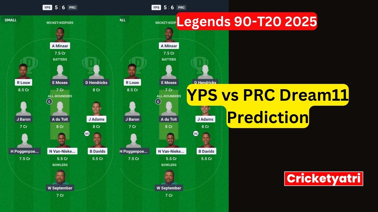 YPS vs PRC Dream11