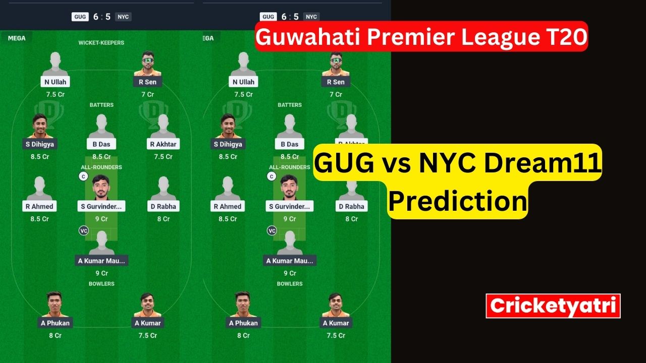 GUG vs NYC Dream11