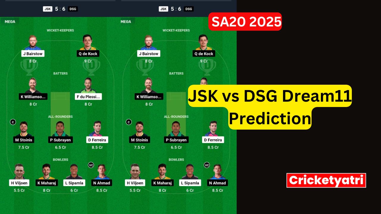 JSK vs DSG Dream11