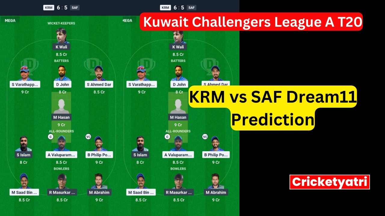 KRM vs SAF Dream11