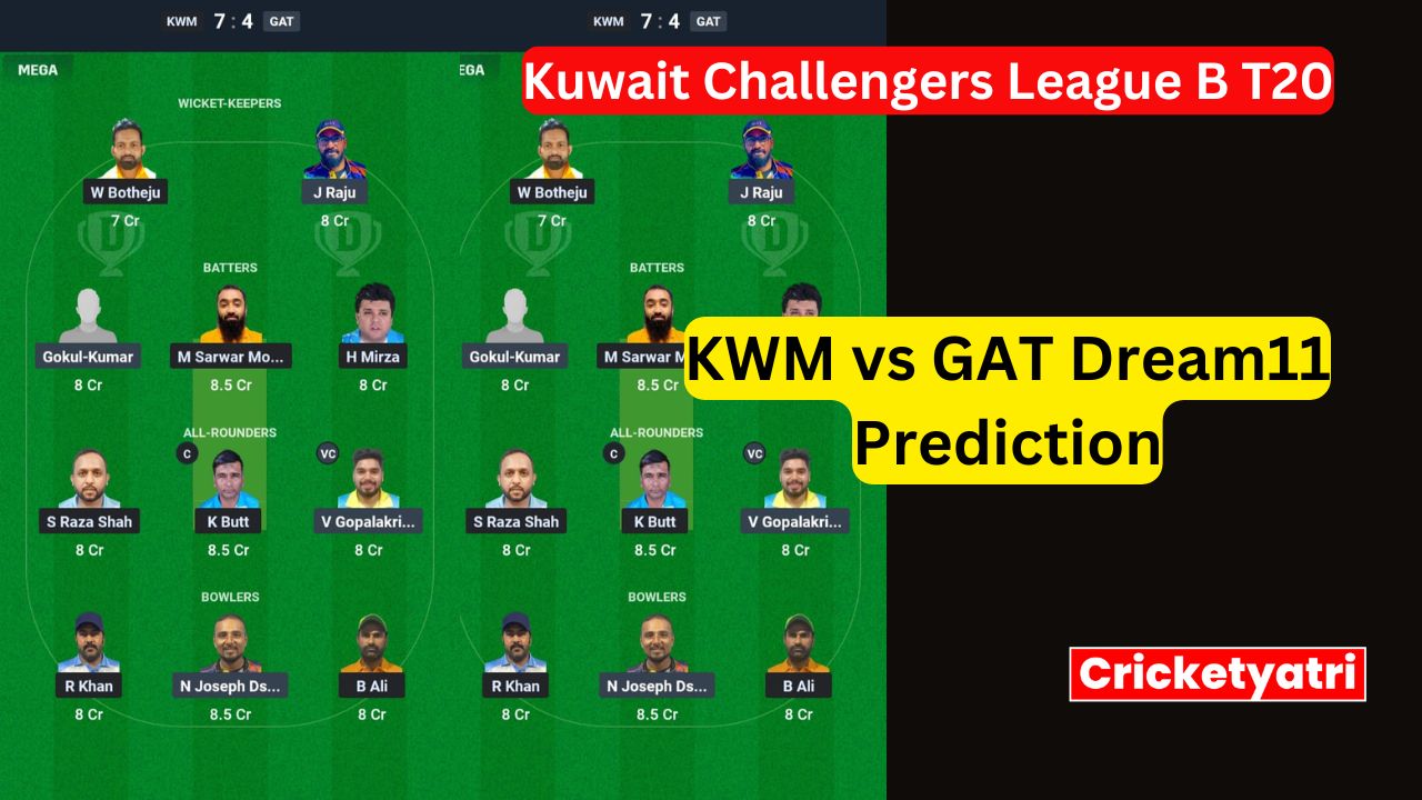 KWM vs GAT Dream11