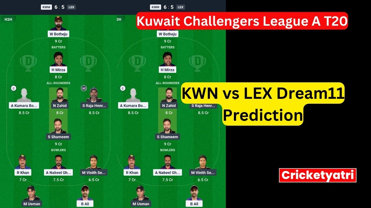 KWN vs LEX Dream11