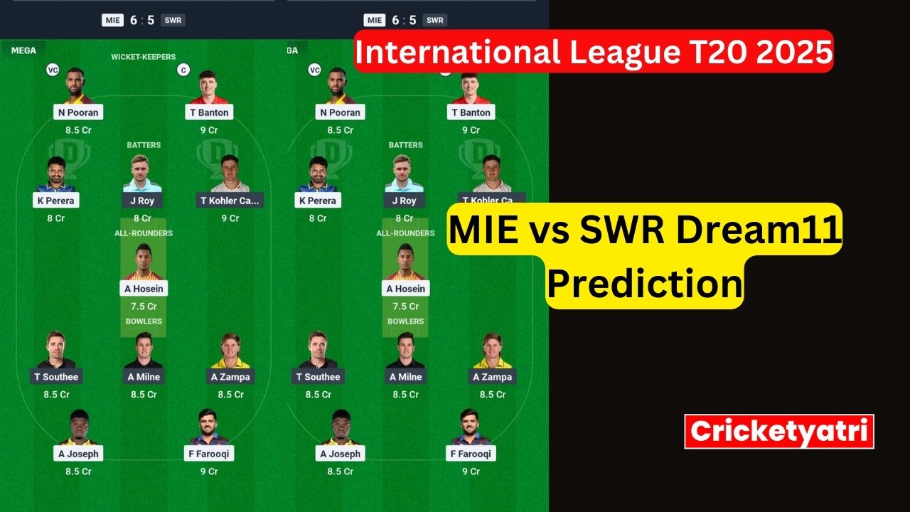 MIE vs SWR Dream11