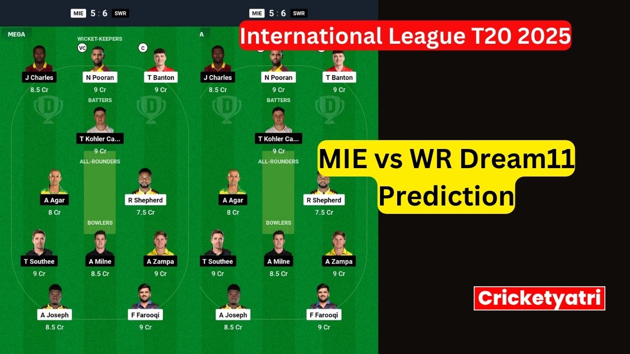 MIE vs WR Dream11