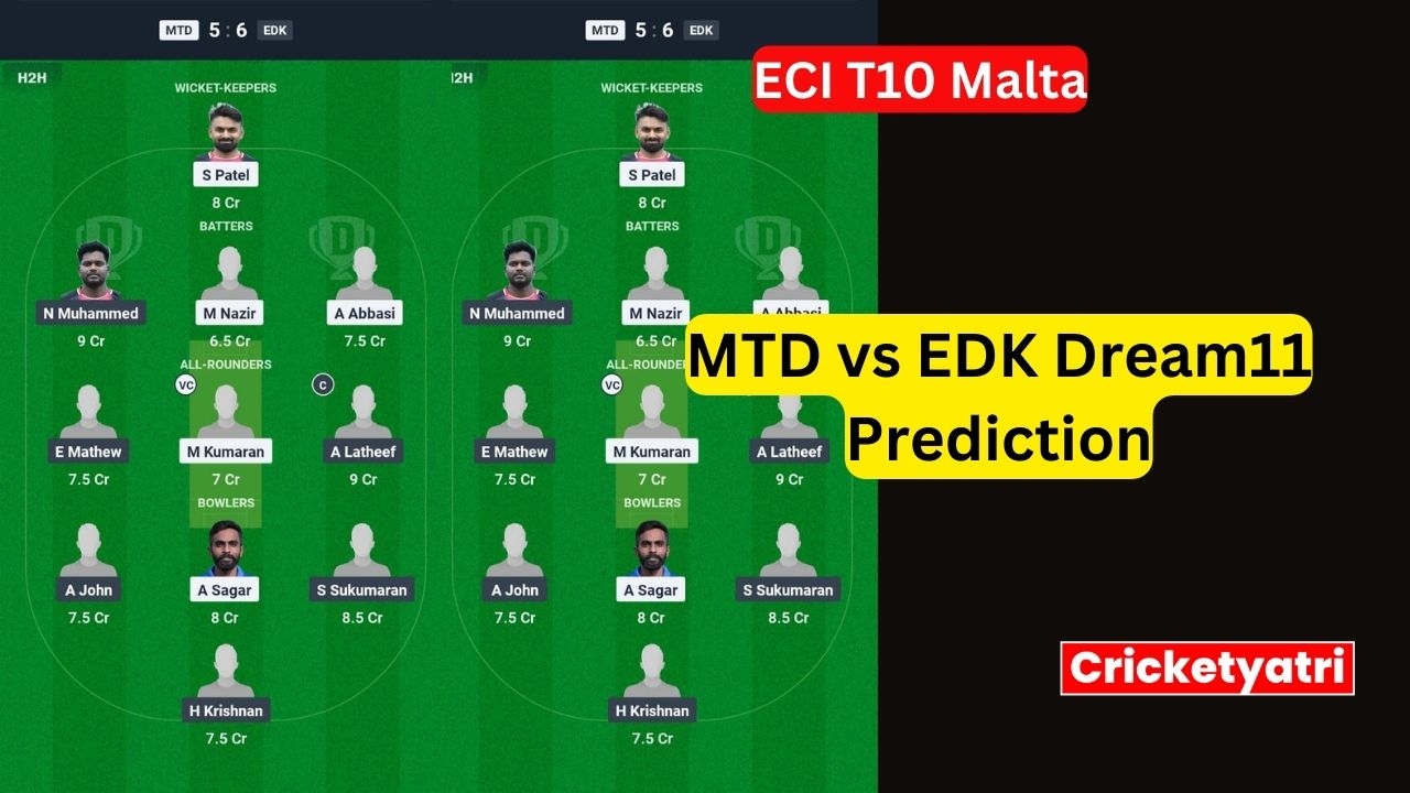 MTD vs EDK Dream11