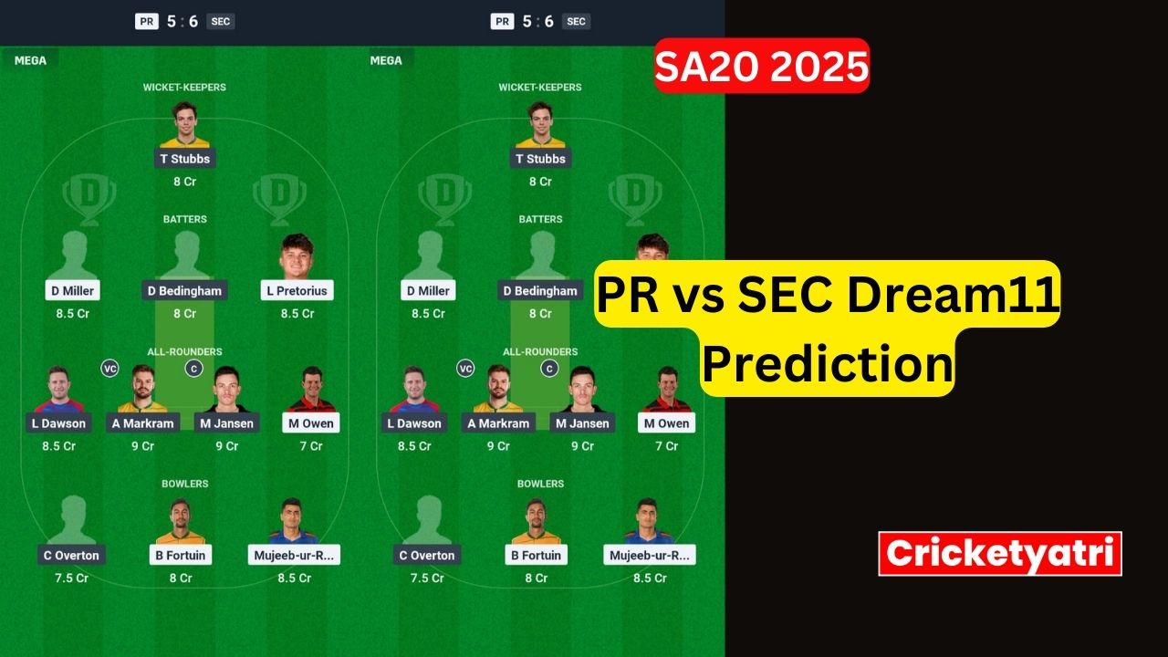 PR vs SEC Dream11