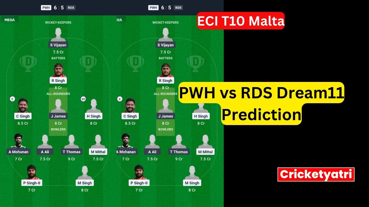 PWH vs RDS Dream11