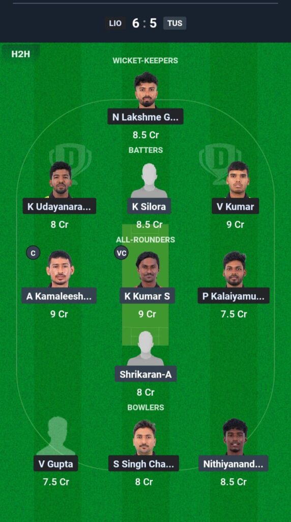 LIO vs TUS Dream11