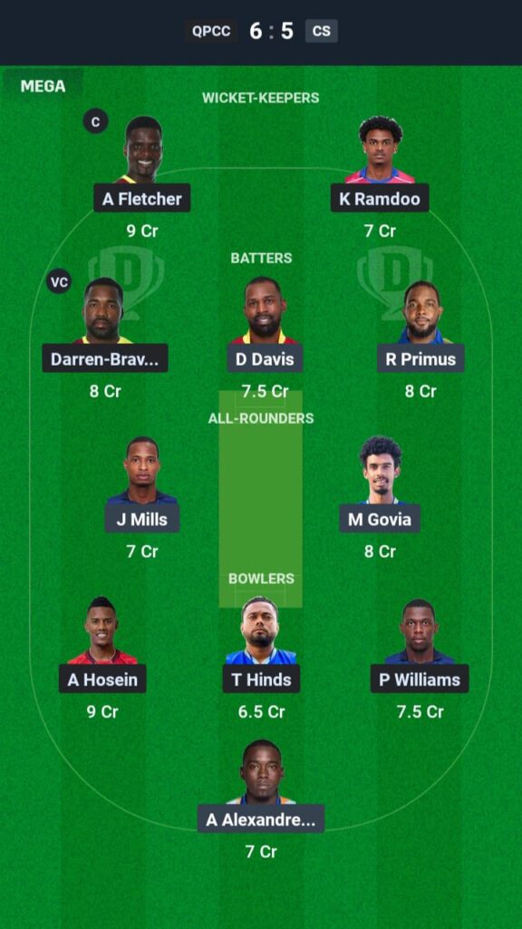 QPCC vs CS Dream11