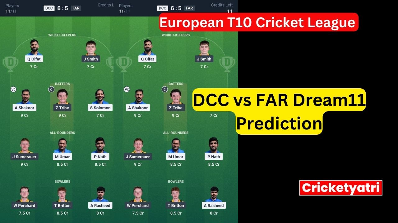 DCC vs FAR Dream11