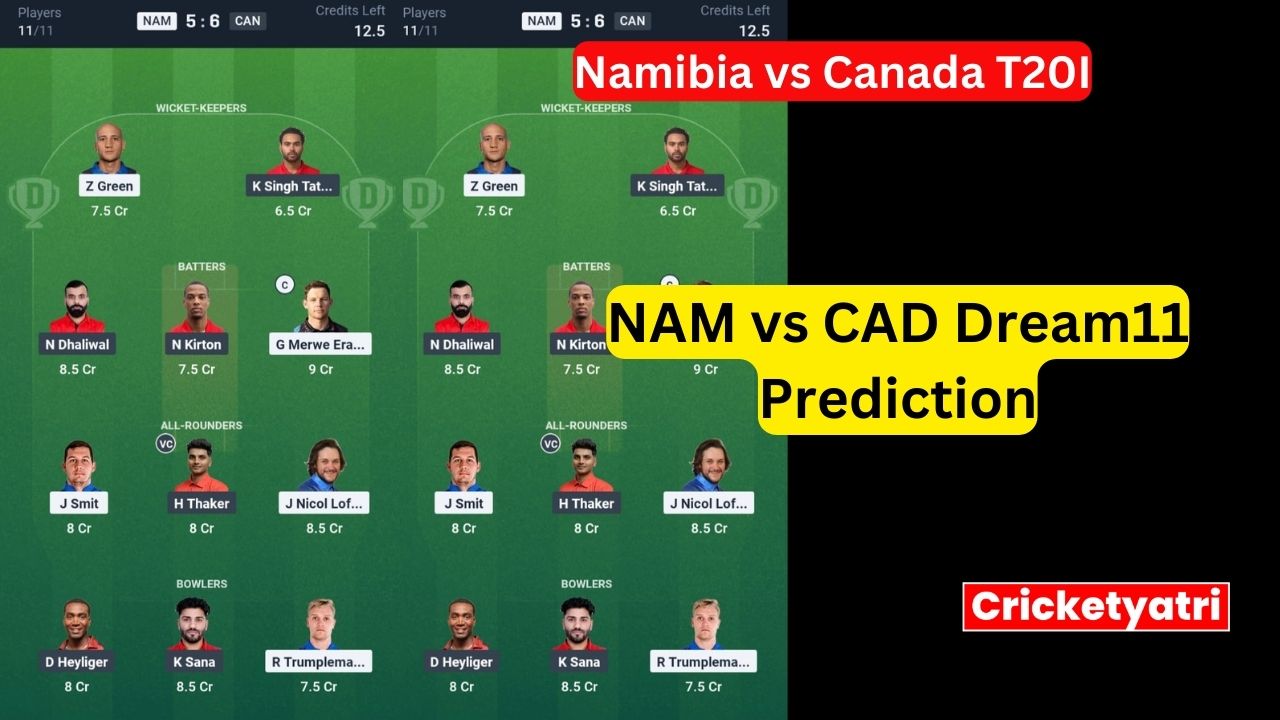 NAM vs CAD Dream11
