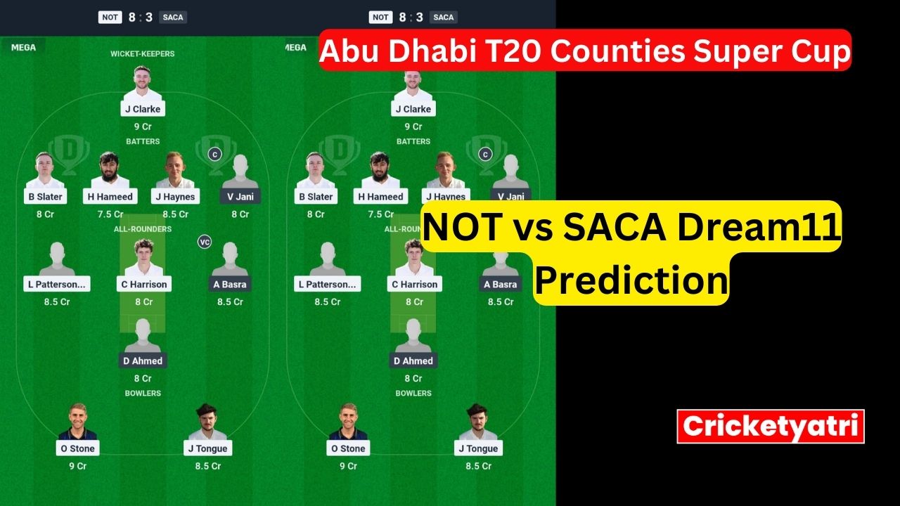 NOT vs SACA Dream11