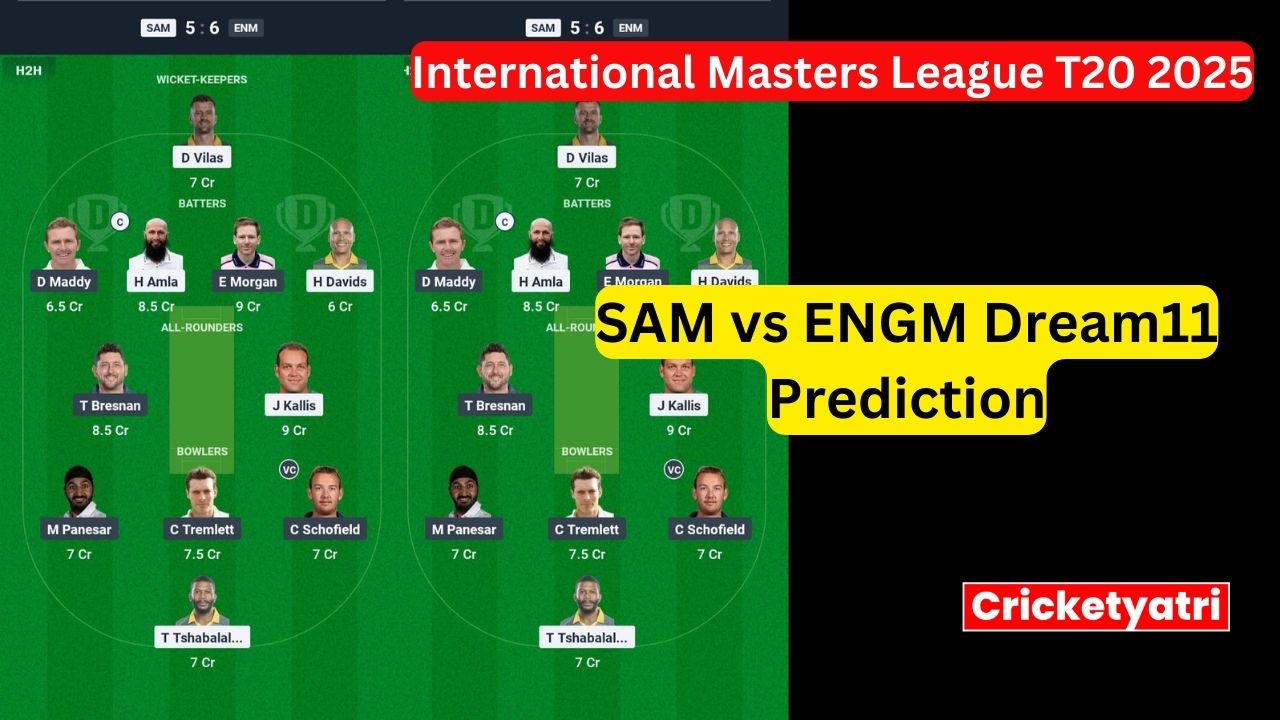 SAM vs ENGM Dream11