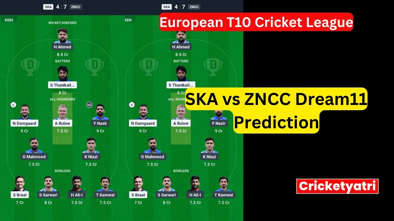 SKA vs ZNCC Dream11