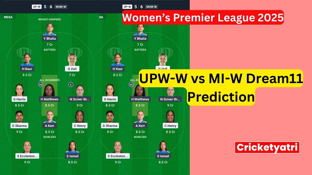 UPW-W vs MI-W Dream11